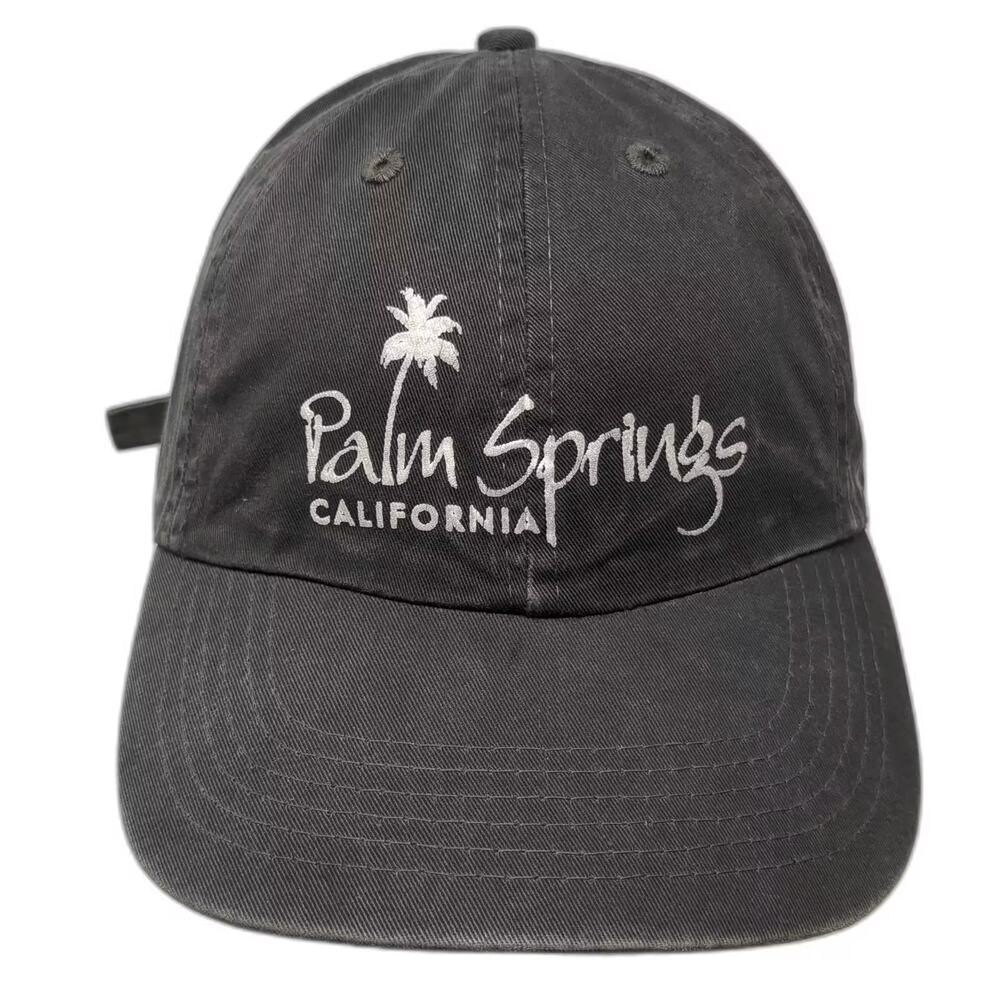 Vitronic Palm Springs California Gray Baseball Cap OS Slideback Embroidered Hat